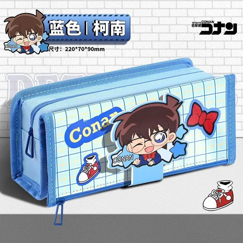 Detective Conan Ran Mouri Graythorn Anime Cartoon Character Pattern Large Capacity Stationery Box Student Pencil Case Prizes