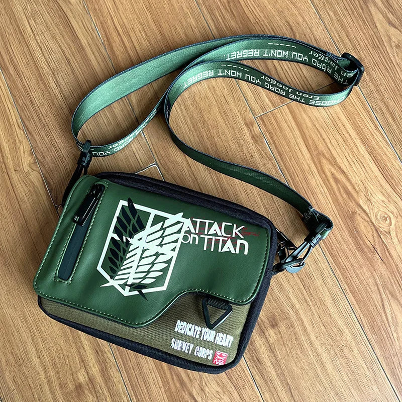 Anime Crossbody Bag Male Students Anime One Piece Attack on Titan Naruto Personalized Small Shoulder Bag handbag fashion gift