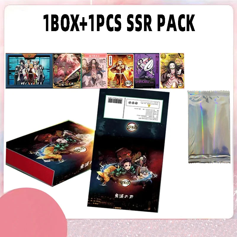 Demon Slayer Full Sets  Rare SSP Colorful Refraction Card Diamond Card Tanjirou Kamado Nezuko Character Collection Card Toys