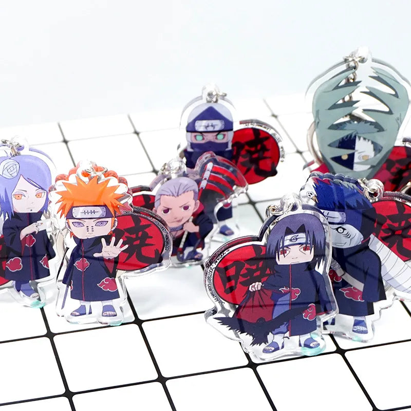Anime Naruto Akatsuki Uchiha Itachi Acrylic Gift Girl Pendant Jewelry Cute Creative Keychain Fashion Bag Ornaments Key Ring