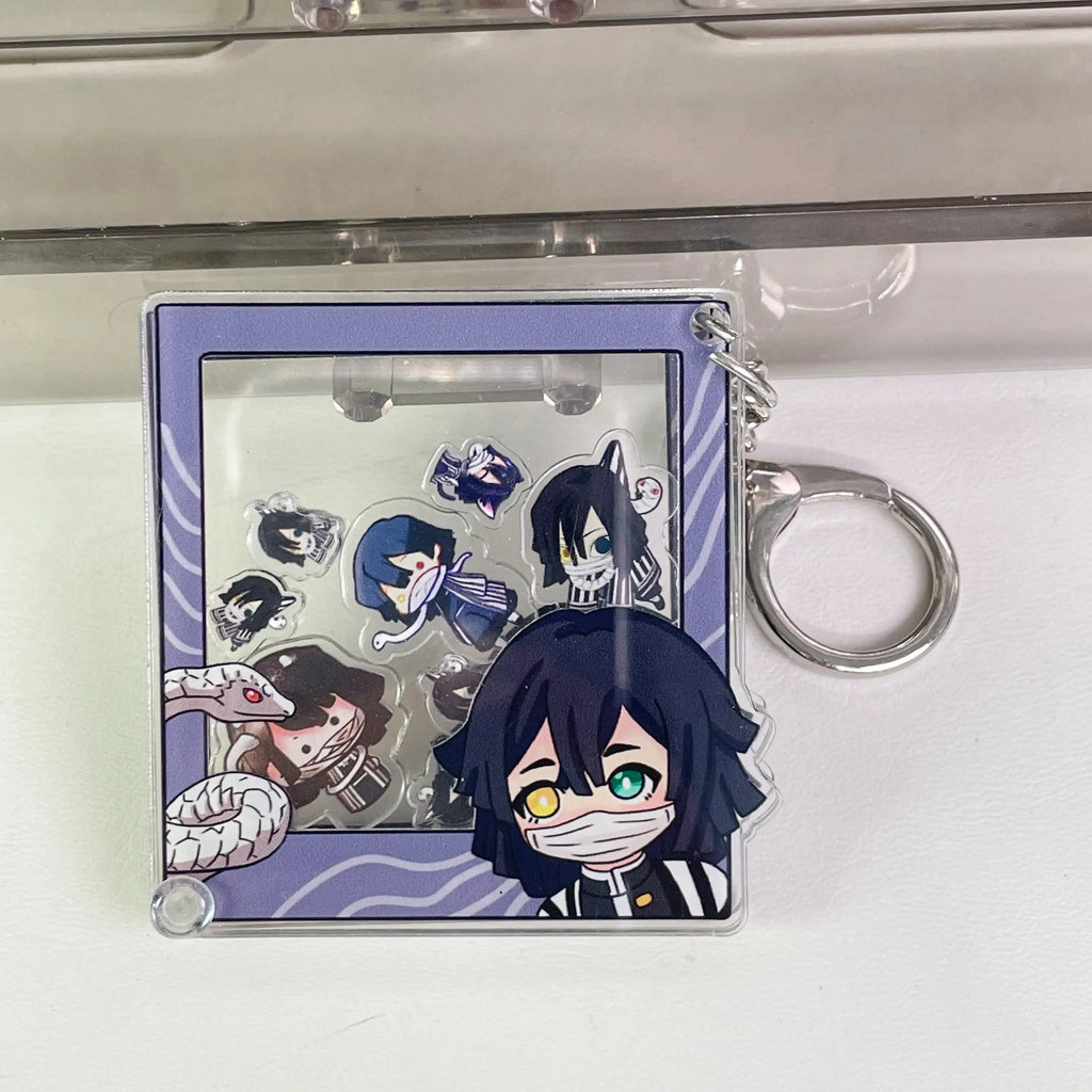 Demon Slayer Nezuko Tanjiro Kamado anime two-dimensional acrylic pendant diy shaker detachable keychain accessories wholesale