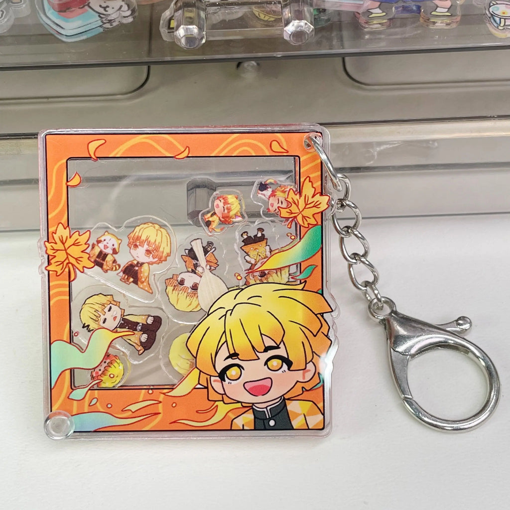 Demon Slayer Nezuko Tanjiro Kamado anime two-dimensional acrylic pendant diy shaker detachable keychain accessories wholesale