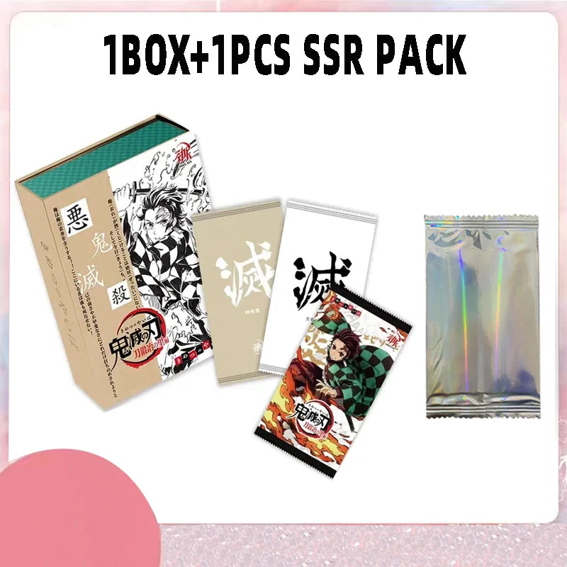 Demon Slayer Full Sets  Rare SSP Colorful Refraction Card Diamond Card Tanjirou Kamado Nezuko Character Collection Card Toys