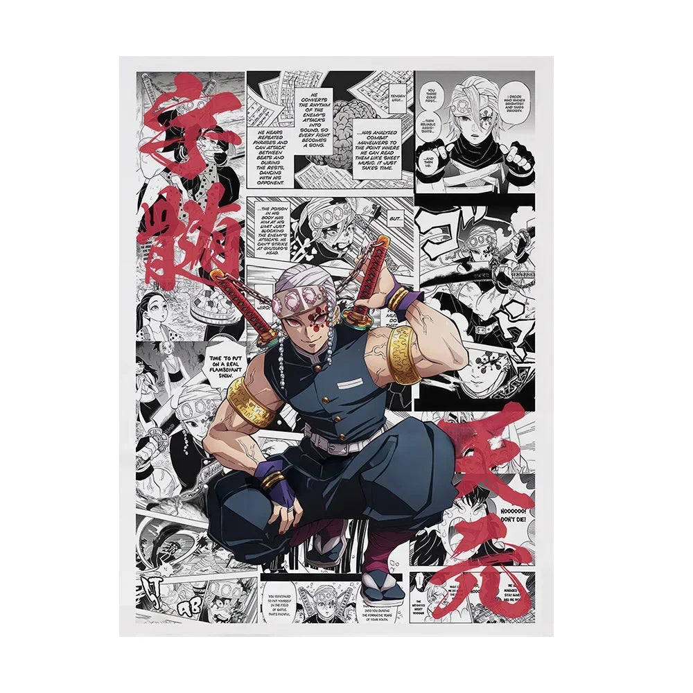 Demon slayer Wall Art Poster Demon slayer Canvas Art Prints Demon slayer Wall Decor Picture Demon slayer Canvas Painting