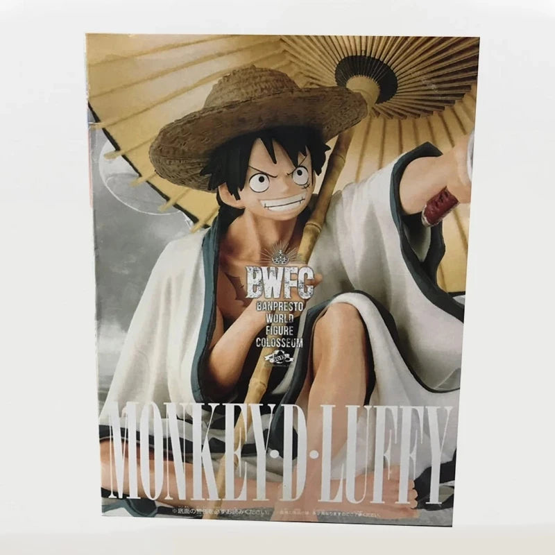 One Piece GK Kimono Monkey D Luffy 14cm Anime Action Figure Model Straw Hat Luffy Figma Doll Collecting Toys Desktop Decoration