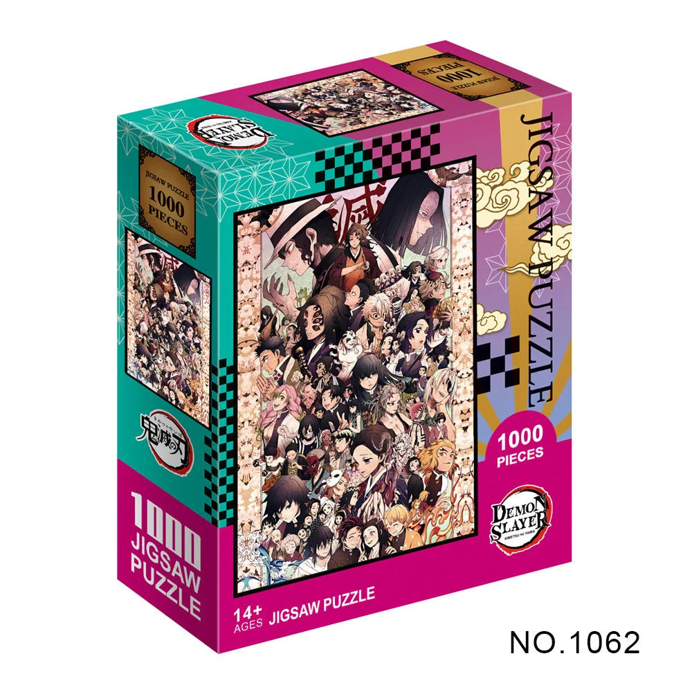 Demon Slayer Jigsaw Puzzle Anime Educational Toy 1000pcs Puzzles Exquisite for Kids Boy Adult Gift Leisure Game Home Decoration