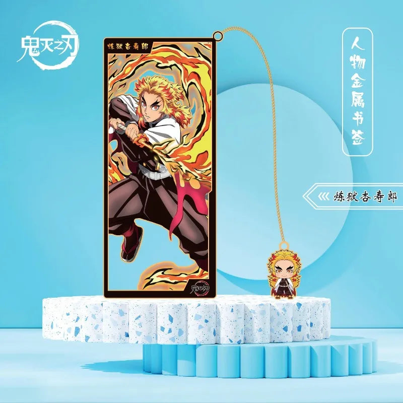Demon Slayer Tanjiro Kamado Giyu Tomioka Exquisite Creative Cartoon Metal Hollow Bookmark Personality Simple High-Value Bookmark