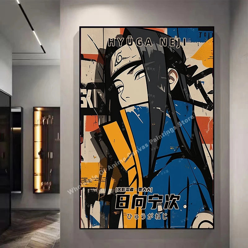 Naruto Poster By Kakashisuke Itachi Uchiha Akatsuki Graffiti Anime Character Oil Painting Modern Home Decoration Mural