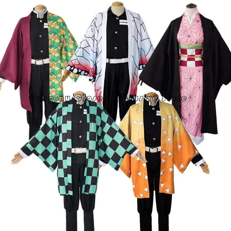 Japanese Anime Demon Slayer Cosplay Tanjiro Nezuko Cosplay Shinobu Kimetsu No Yaiba Tomioka Costume Cartoon Halloween Part Gifts