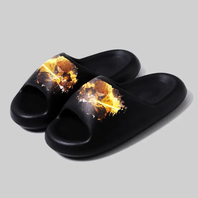 Demon Slayer: Tanjiro, soft sole, comfortable and handsome flip-flops, men's and women's summer anti-slip sandals, holiday gift