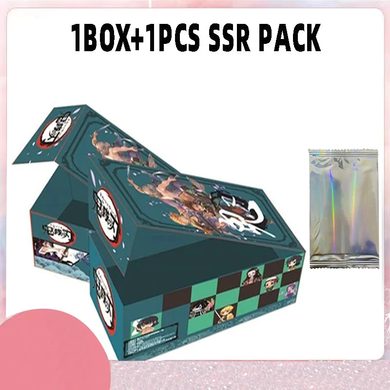 Demon Slayer Full Sets  Rare SSP Colorful Refraction Card Diamond Card Tanjirou Kamado Nezuko Character Collection Card Toys
