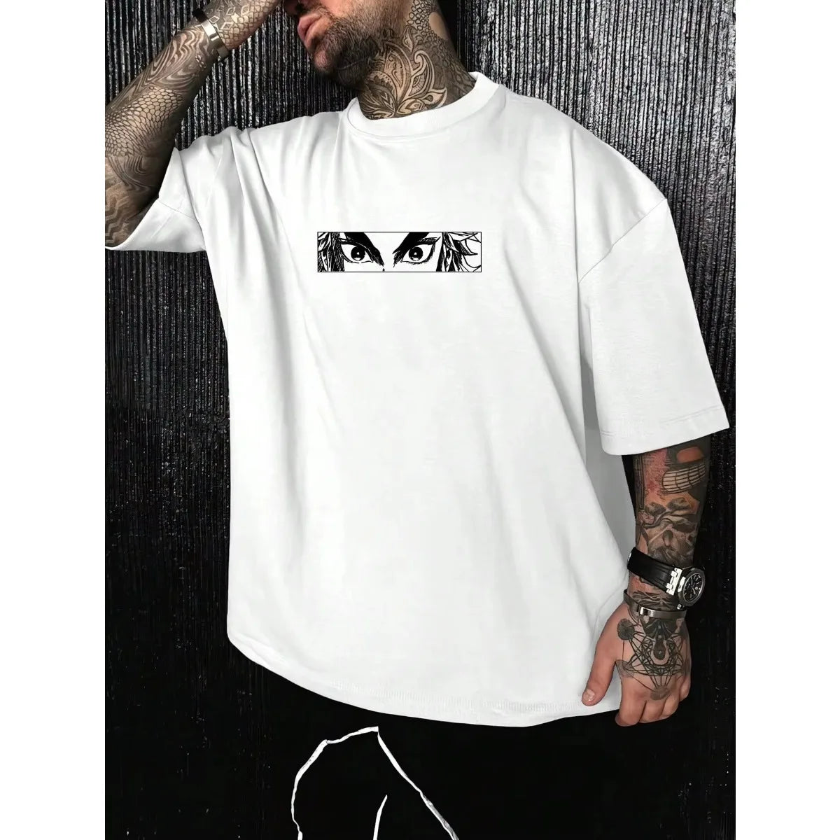 Demon Slayer 2025 Summer Anime Men's T-shirt  Loose Cotton Short Sleeve Graphic Tee Japanese Streetwear Casual Tops Y2k Clothes