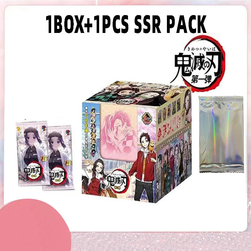 Demon Slayer Full Sets  Rare SSP Colorful Refraction Card Diamond Card Tanjirou Kamado Nezuko Character Collection Card Toys
