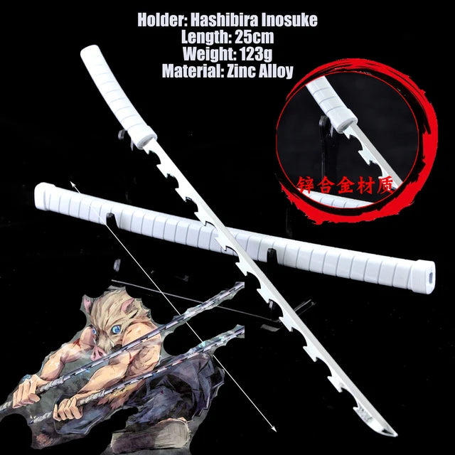 Demon Slayer Real Katana Swords 25cm Anime Demon Slayer Cosplay Metal Props Weapon Cosplay Props Battle Read Edge Bedroom Decor