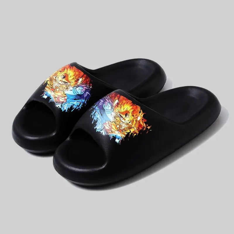 Demon Slayer: Tanjiro, soft sole, comfortable and handsome flip-flops, men's and women's summer anti-slip sandals, holiday gift