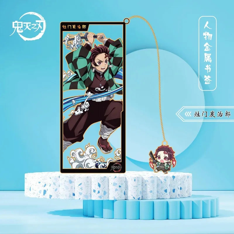 Demon Slayer Tanjiro Kamado Giyu Tomioka Exquisite Creative Cartoon Metal Hollow Bookmark Personality Simple High-Value Bookmark