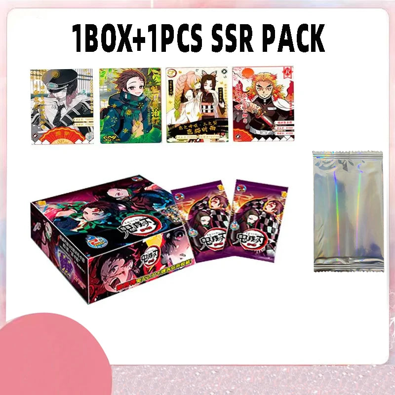 Demon Slayer Full Sets  Rare SSP Colorful Refraction Card Diamond Card Tanjirou Kamado Nezuko Character Collection Card Toys