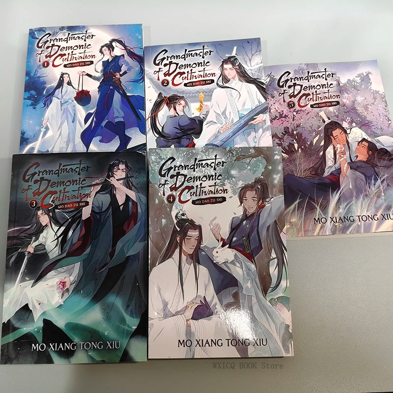 Volume 1-5 English comic book grandmaster of demonie cultivation Dan Mei fantasy novel MO DAO ZU SHI libros de manga  books