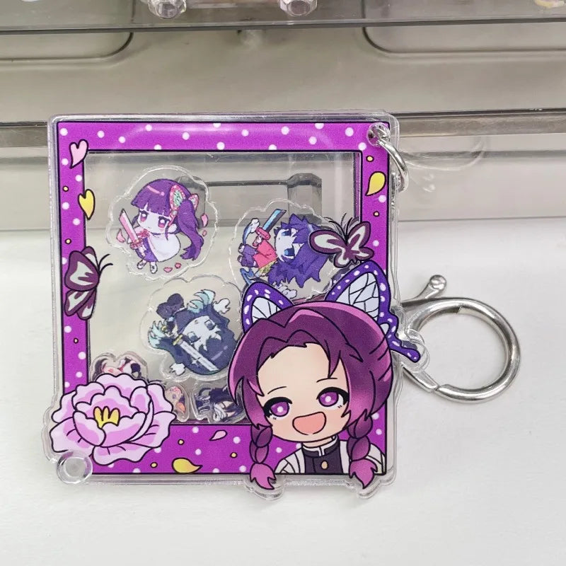 Demon Slayer Nezuko Tanjiro Kamado anime two-dimensional acrylic pendant diy shaker detachable keychain accessories wholesale