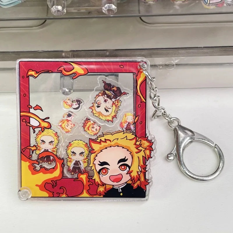 Demon Slayer Nezuko Tanjiro Kamado anime two-dimensional acrylic pendant diy shaker detachable keychain accessories wholesale