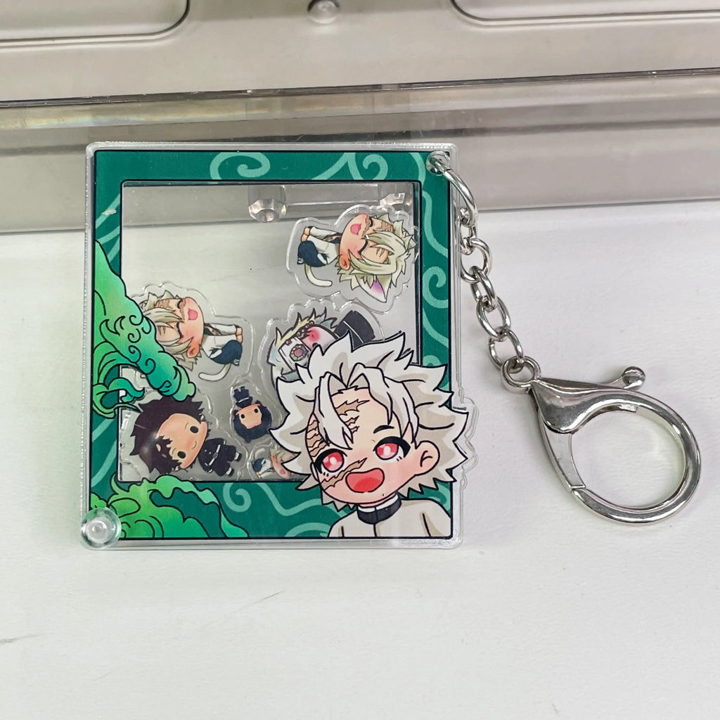 Demon Slayer Nezuko Tanjiro Kamado anime two-dimensional acrylic pendant diy shaker detachable keychain accessories wholesale
