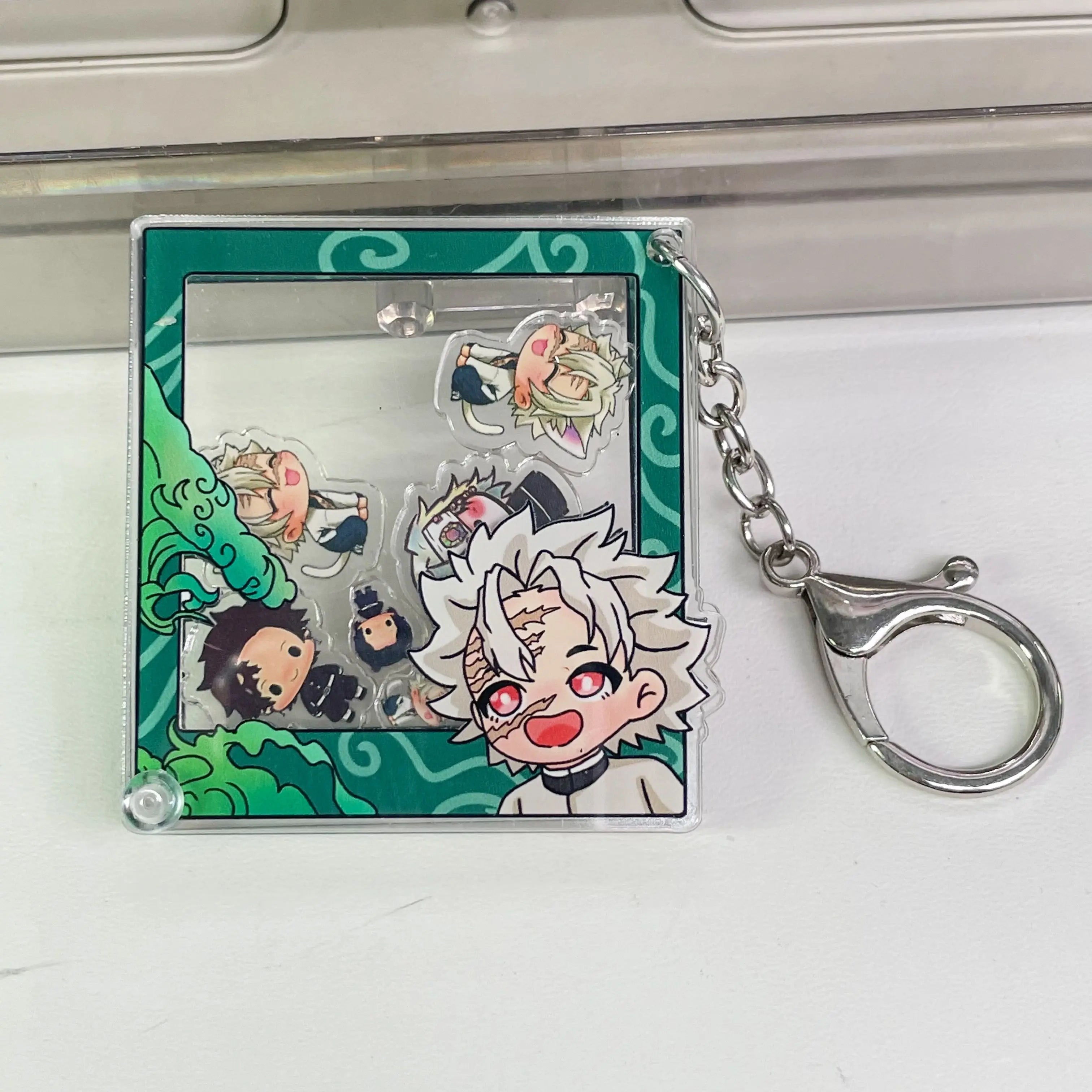 Demon Slayer Nezuko Tanjiro Kamado anime two-dimensional acrylic pendant diy shaker detachable keychain accessories wholesale