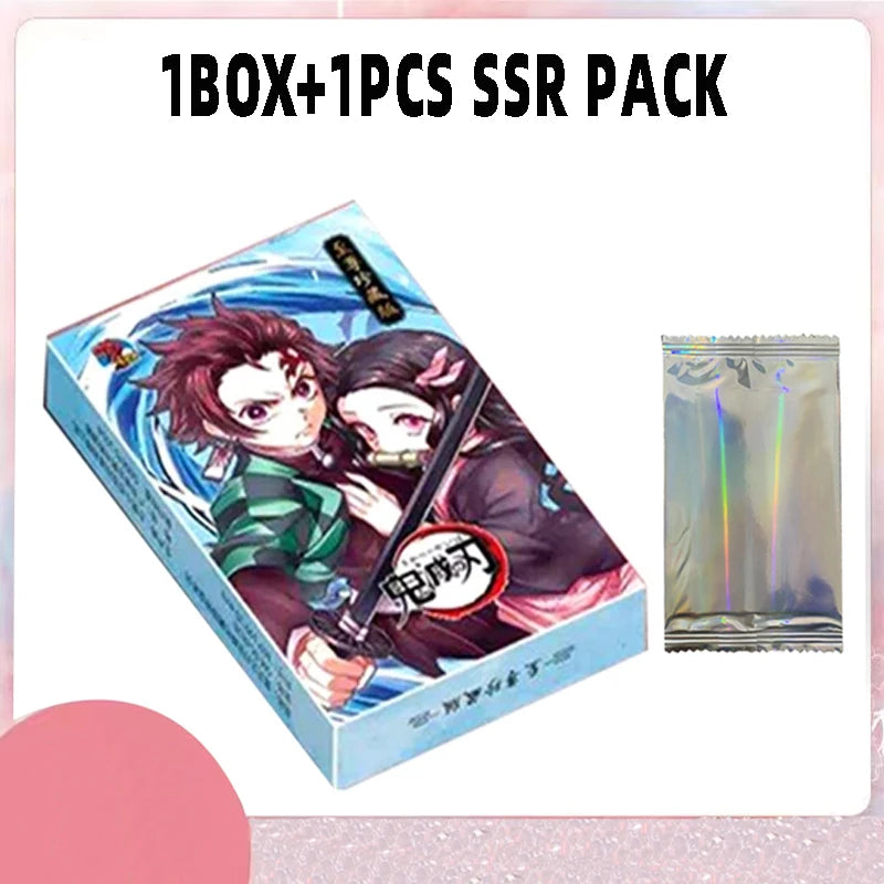 Demon Slayer Full Sets  Rare SSP Colorful Refraction Card Diamond Card Tanjirou Kamado Nezuko Character Collection Card Toys