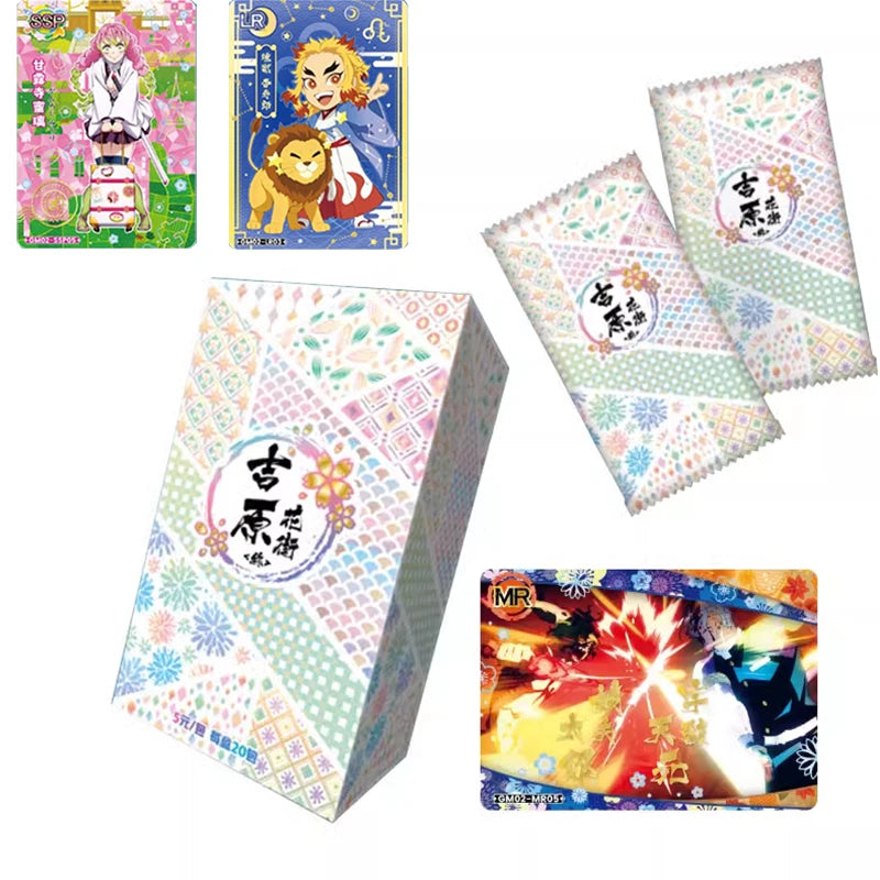 Demon Slayer Full Sets  Rare SSP Colorful Refraction Card Diamond Card Tanjirou Kamado Nezuko Character Collection Card Toys