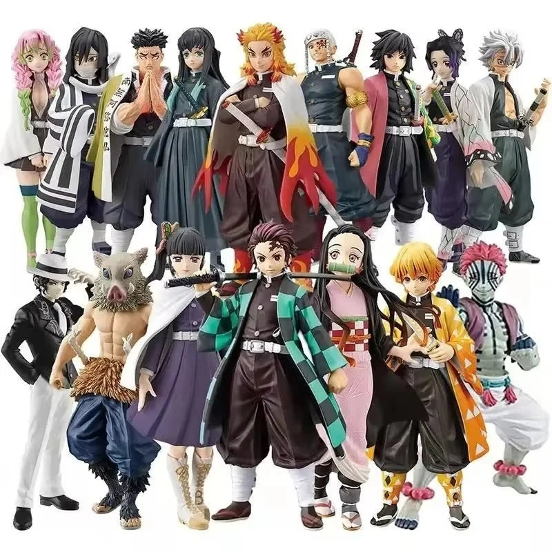 Demon Slayer Tanjiro Kamado Nezuko Agatsuma Zen'itsu Cartoon Animation Peripheral Desktop Decoration Case Ornament Boys Gift