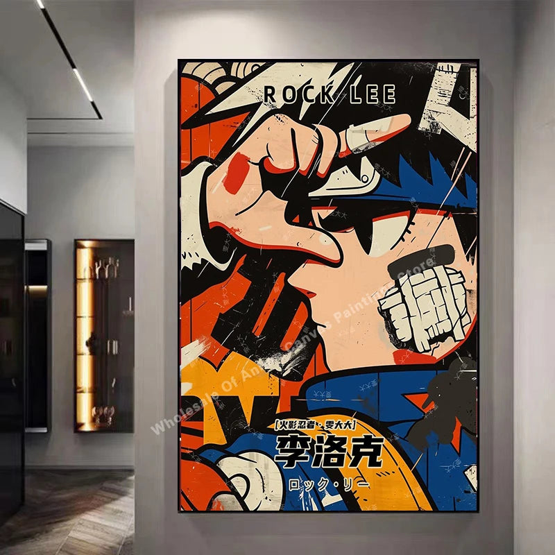 Naruto Poster By Kakashisuke Itachi Uchiha Akatsuki Graffiti Anime Character Oil Painting Modern Home Decoration Mural