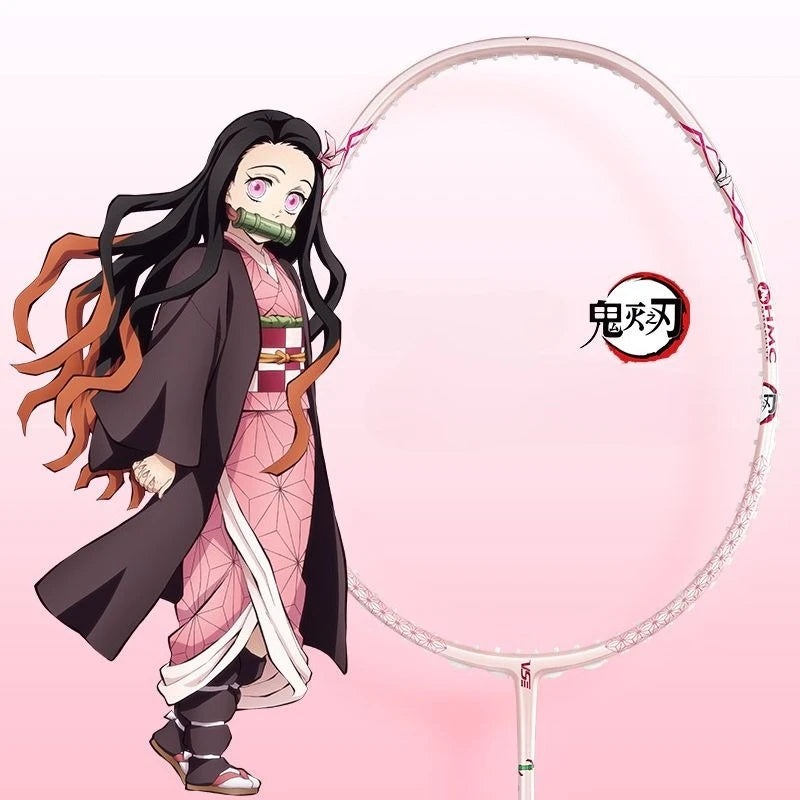 Demon Slayer for boys and girls new cartoon anime design ultra light professional competition training badminton racket gifts