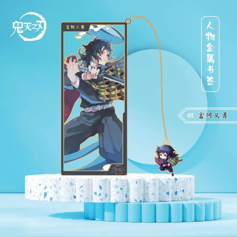 Demon Slayer Tanjiro Kamado Giyu Tomioka Exquisite Creative Cartoon Metal Hollow Bookmark Personality Simple High-Value Bookmark