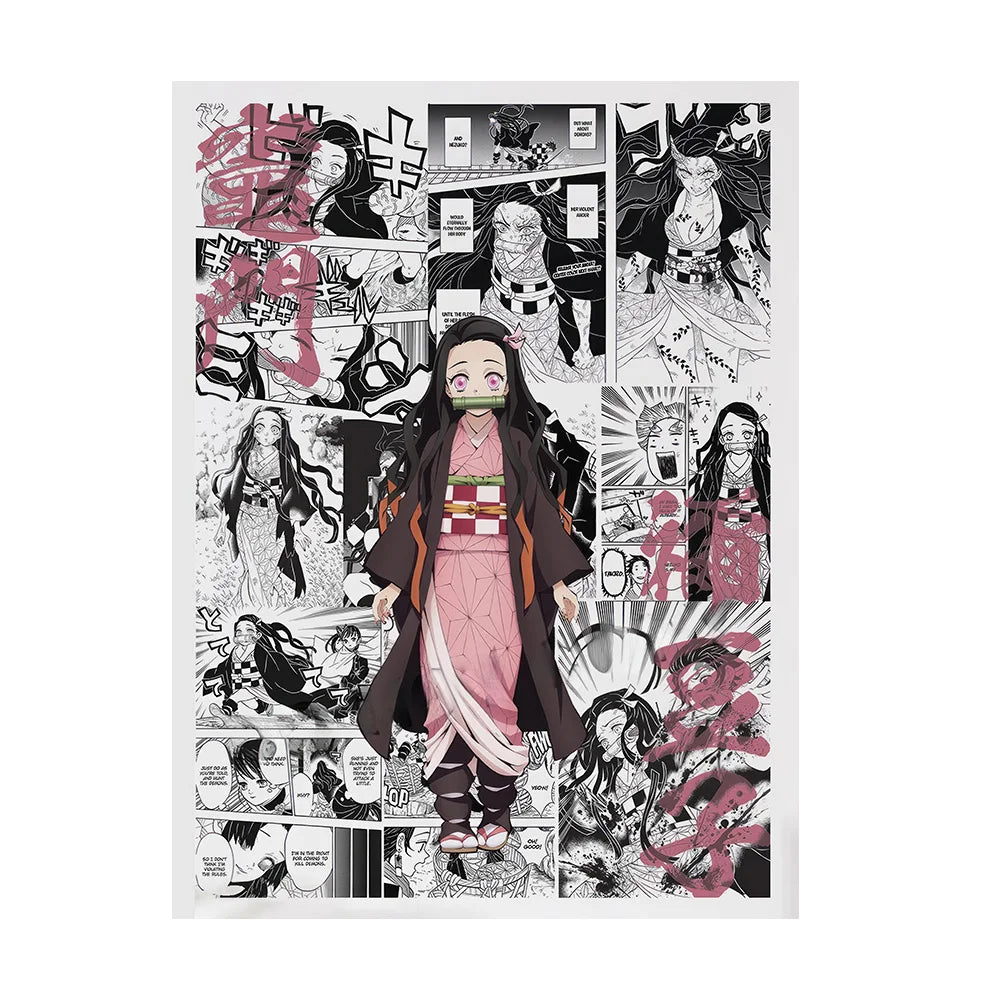 Demon slayer Wall Art Poster Demon slayer Canvas Art Prints Demon slayer Wall Decor Picture Demon slayer Canvas Painting