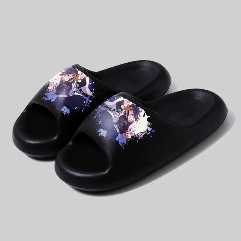 Demon Slayer: Tanjiro, soft sole, comfortable and handsome flip-flops, men's and women's summer anti-slip sandals, holiday gift