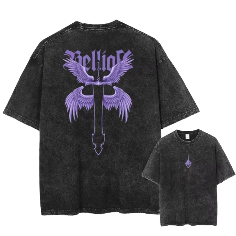 Manga BLEACH Tshirt for Men Women T Shirt Vintage Washed Cotton T-shirt Summer Short Sleeve Clothing Casual Oversized Tee Top