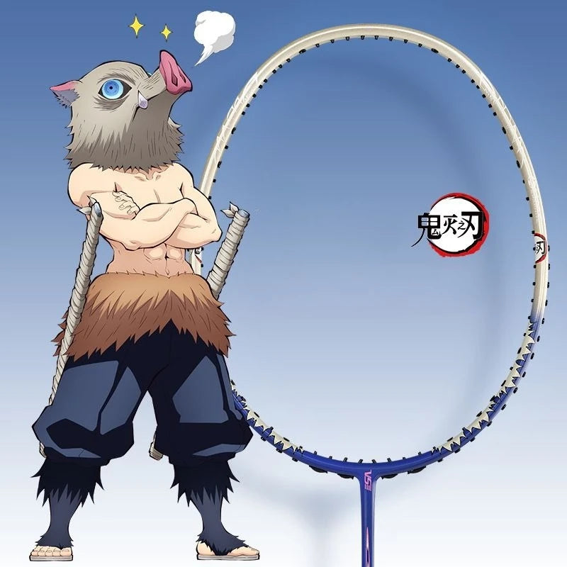Demon Slayer for boys and girls new cartoon anime design ultra light professional competition training badminton racket gifts