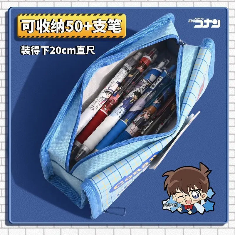 Detective Conan Ran Mouri Graythorn Anime Cartoon Character Pattern Large Capacity Stationery Box Student Pencil Case Prizes