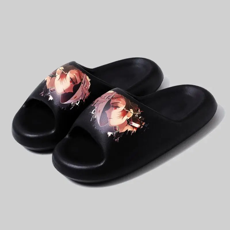 Demon Slayer: Tanjiro, soft sole, comfortable and handsome flip-flops, men's and women's summer anti-slip sandals, holiday gift
