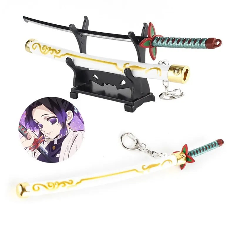 Demon Slayer Ghost Out Of The Blade Keychain Stove Door Charcoal Jielang Knife Knife Key Chain Sword Weapon Model