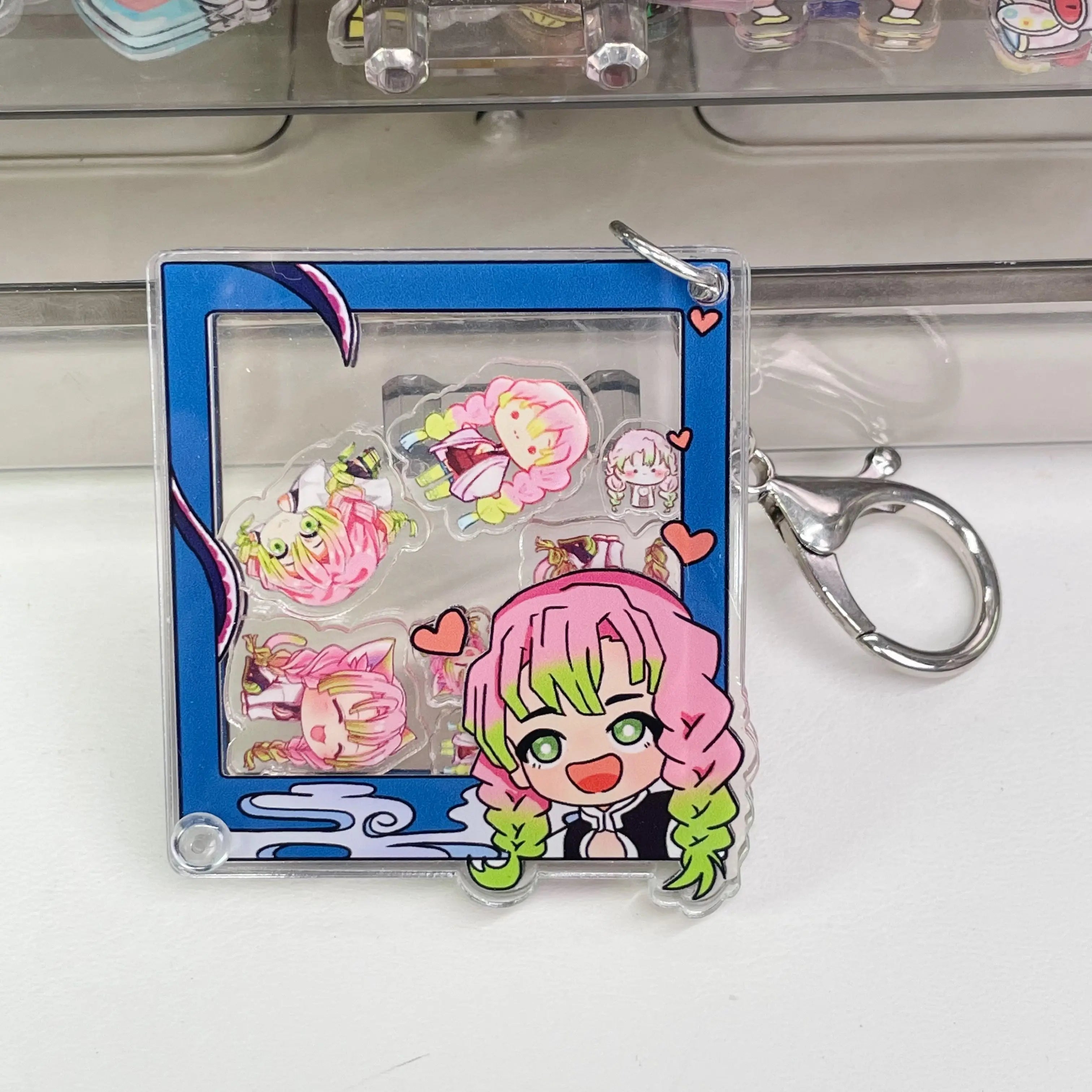 Demon Slayer Nezuko Tanjiro Kamado anime two-dimensional acrylic pendant diy shaker detachable keychain accessories wholesale