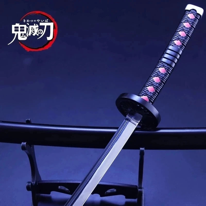 Demon Slayer Real Katana Swords 25cm Anime Demon Slayer Cosplay Metal Props Weapon Cosplay Props Battle Read Edge Bedroom Decor