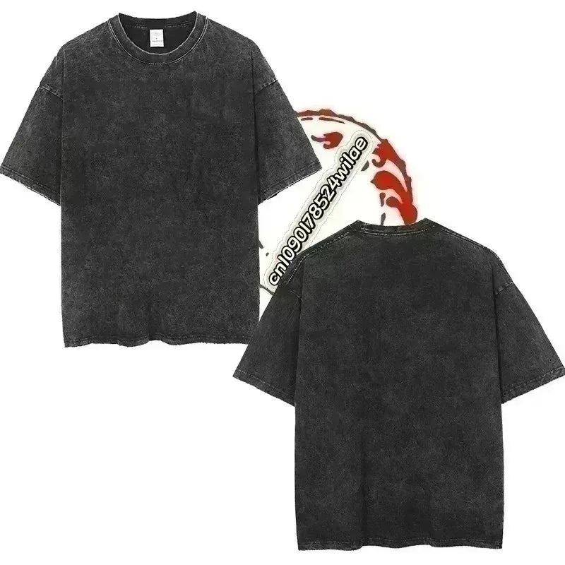 Manga BLEACH Tshirt for Men Women T Shirt Vintage Washed Cotton T-shirt Summer Short Sleeve Clothing Casual Oversized Tee Top