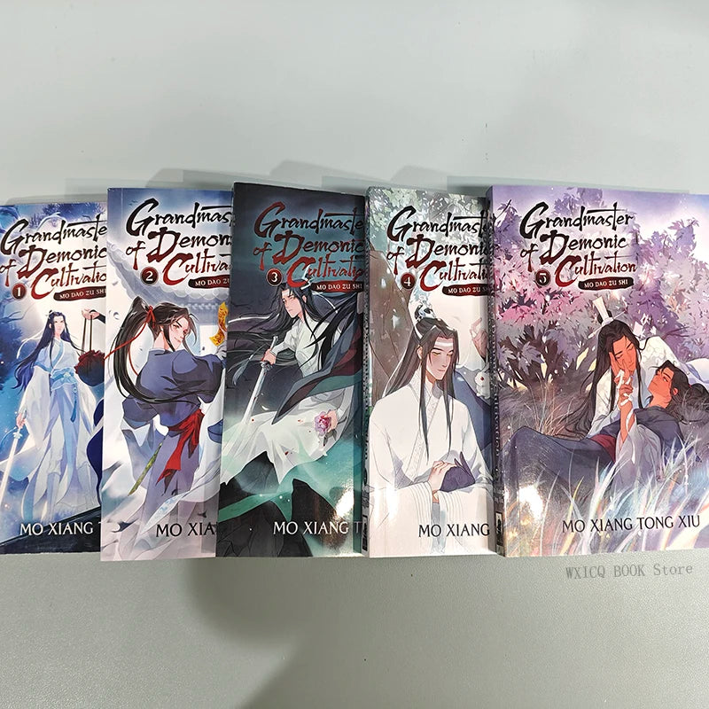 Volume 1-5 English comic book grandmaster of demonie cultivation Dan Mei fantasy novel MO DAO ZU SHI libros de manga  books