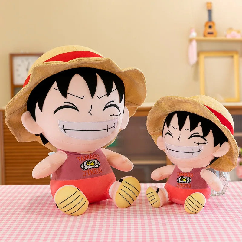 70cm Bandai Plush Toy Anime Integrated Plush Toy Cartoon Cute Straw Hat Luffy Soft Plush Cloth Doll Pillow Boy And Girl Gift