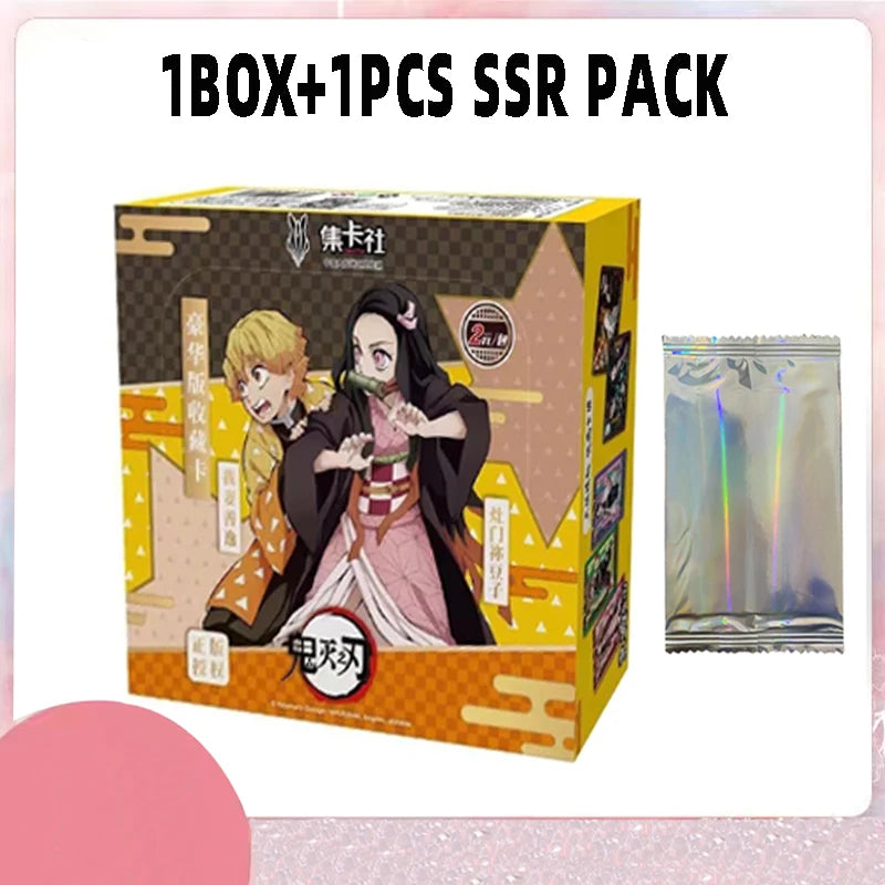 Demon Slayer Full Sets  Rare SSP Colorful Refraction Card Diamond Card Tanjirou Kamado Nezuko Character Collection Card Toys