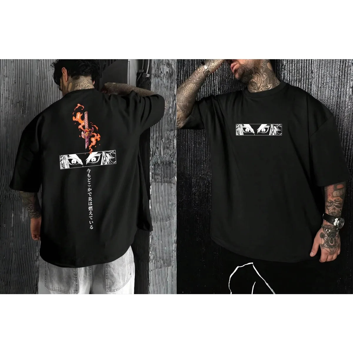 Demon Slayer 2025 Summer Anime Men's T-shirt  Loose Cotton Short Sleeve Graphic Tee Japanese Streetwear Casual Tops Y2k Clothes