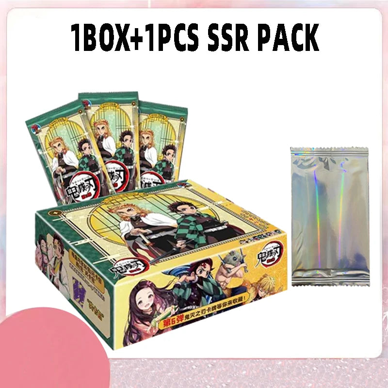 Demon Slayer Full Sets  Rare SSP Colorful Refraction Card Diamond Card Tanjirou Kamado Nezuko Character Collection Card Toys