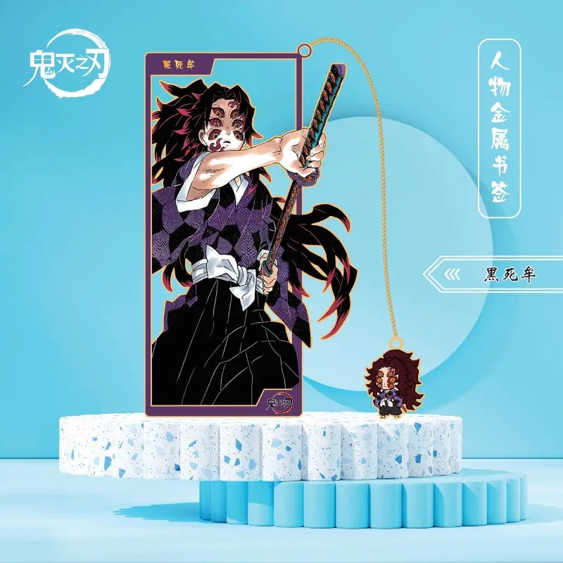 Demon Slayer Tanjiro Kamado Giyu Tomioka Exquisite Creative Cartoon Metal Hollow Bookmark Personality Simple High-Value Bookmark