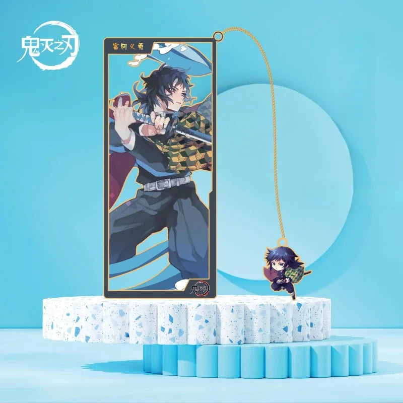 New Demon Slayer Metal Bookmark Anime Cosplay Gift Tanjiro Nezuko Zenitsu Study Stationery