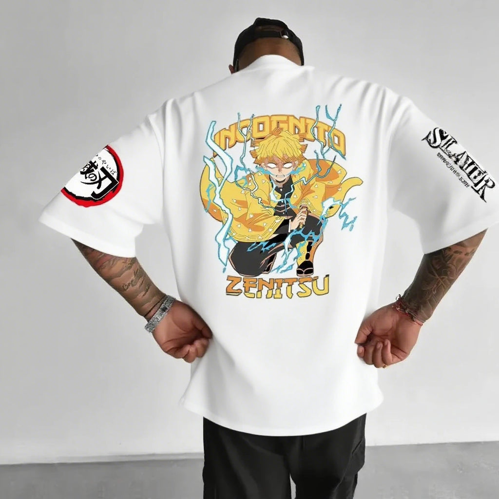 Demon Slayer Anime Print Men T-shirt Summer Fashion Oversized Women Short Sleeve Graphic Tee Streetwear Casual Tops Y2k Clothes